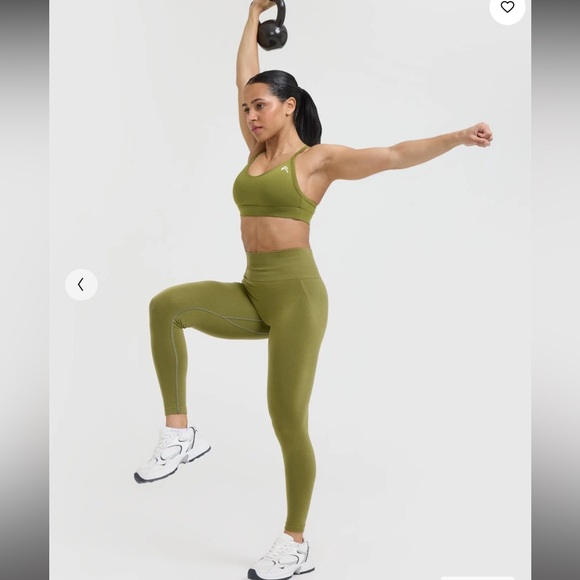 ONER ACTIVE • EFFORTLESS SEAMLESS LEGGINGS • OLIVE GREEN • SMALL/REGULAR/SHORT - Picture 6 of 6